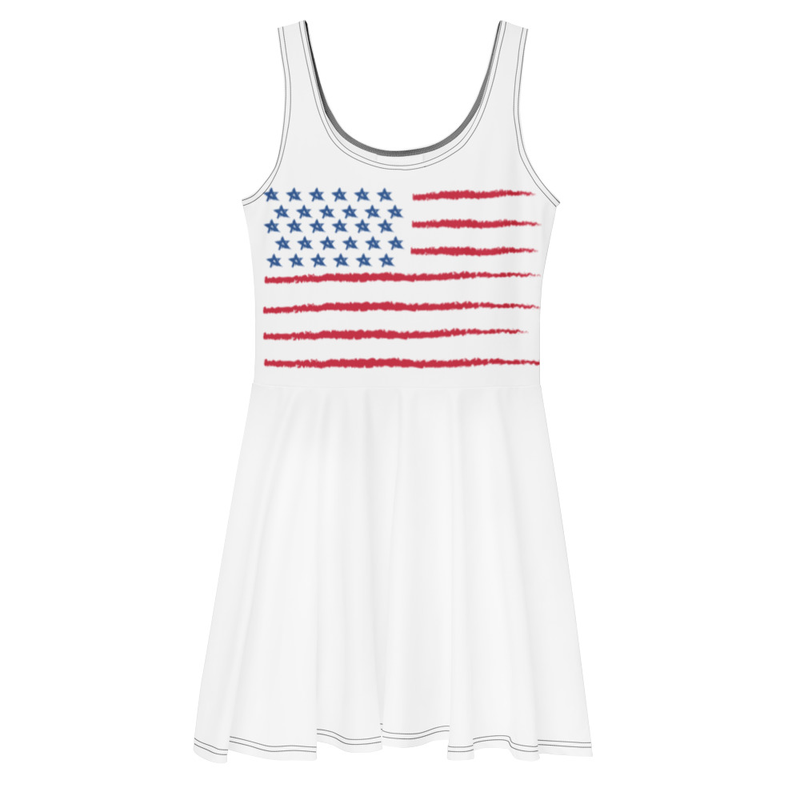 USA Flag RVing Life Skater Dress