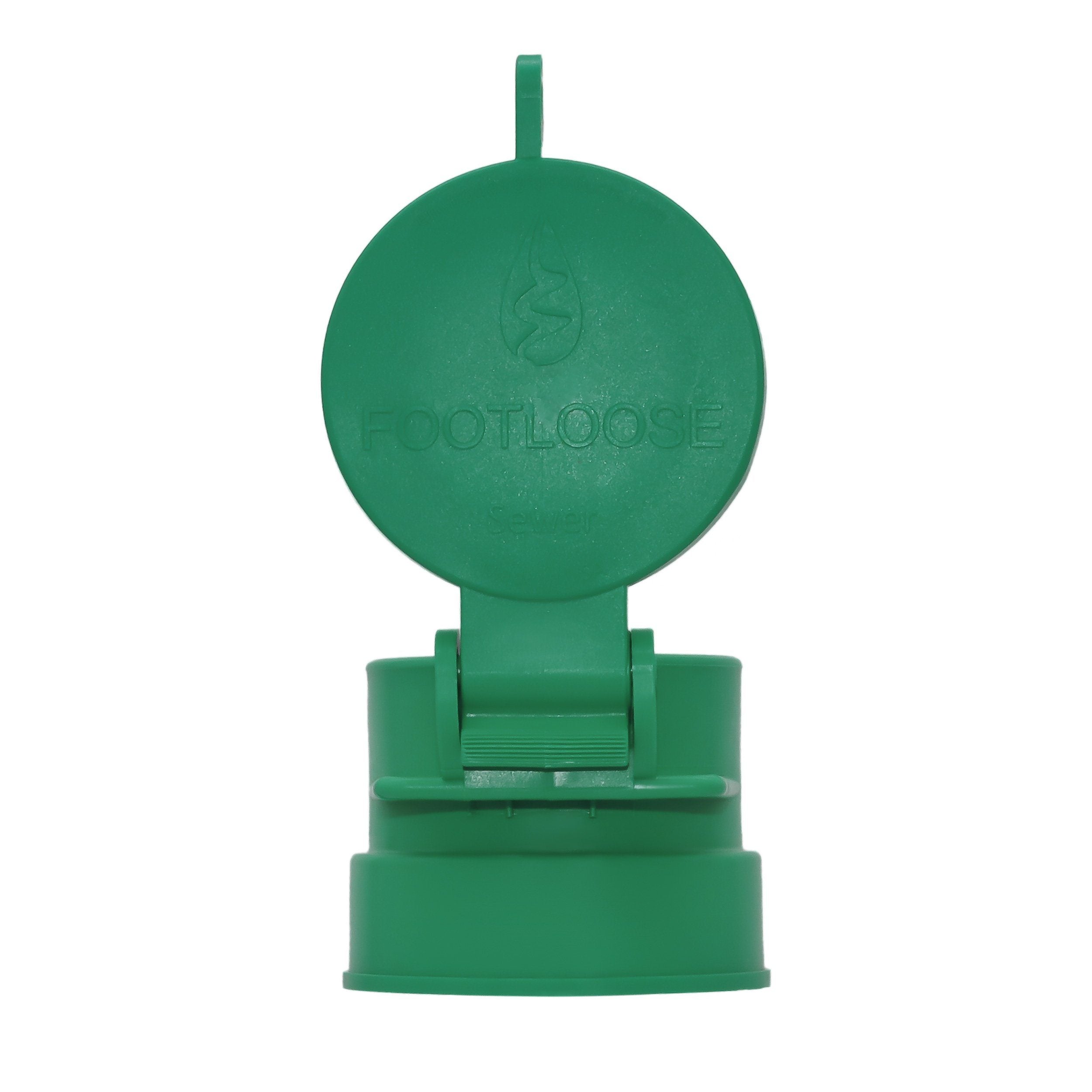 FootLoose RV Site Sewer Cap, 4" Green Female
